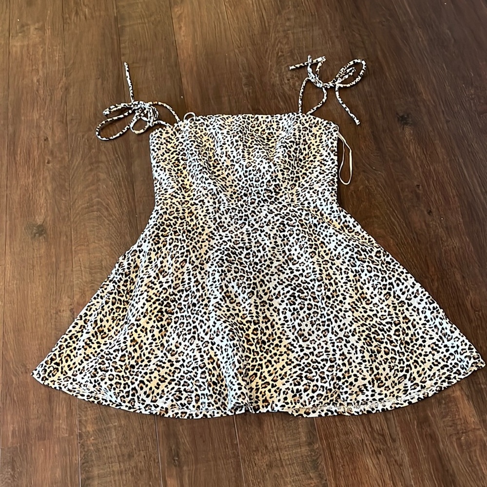 Cliff Leopard Mini Dress Princess Polly